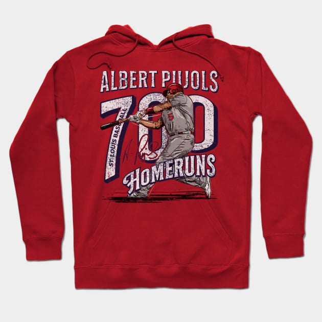 Albert Pujols St.Louis 700 Home Runs Wave Hoodie by danlintonpro